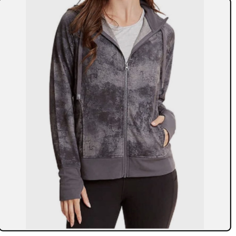 Danskin Charcoal Zip-Up Hoodie. Size 2XL